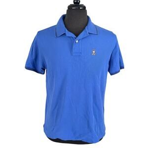 Psycho Bunny Polo Shirt Size 5 M Blue Pima Cotton Embroidered Logo Preppy